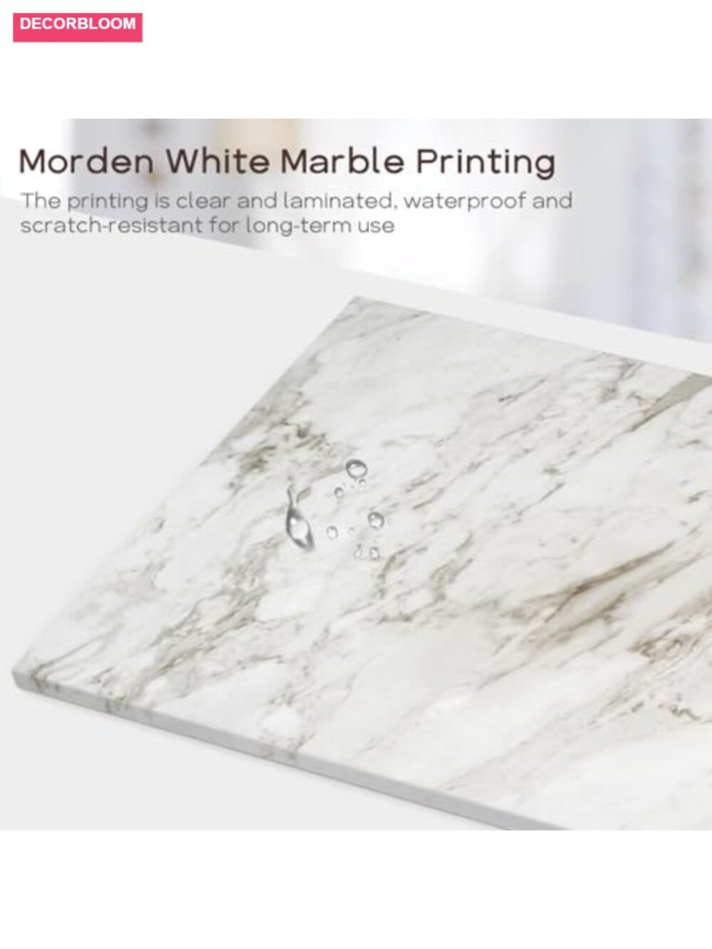 24x18 Magnetic Dry Erase Board Wall Mount White Marble Frameless - Picture 4 of 5